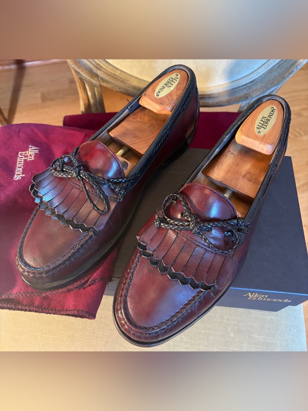 Allen Edmonds New Resoled WOODSTOCK Loafers 10 With Box, Shoe Trees